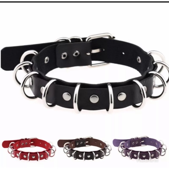 Jewelry - Anime Necklaces Metal Round Goth Choker Collar